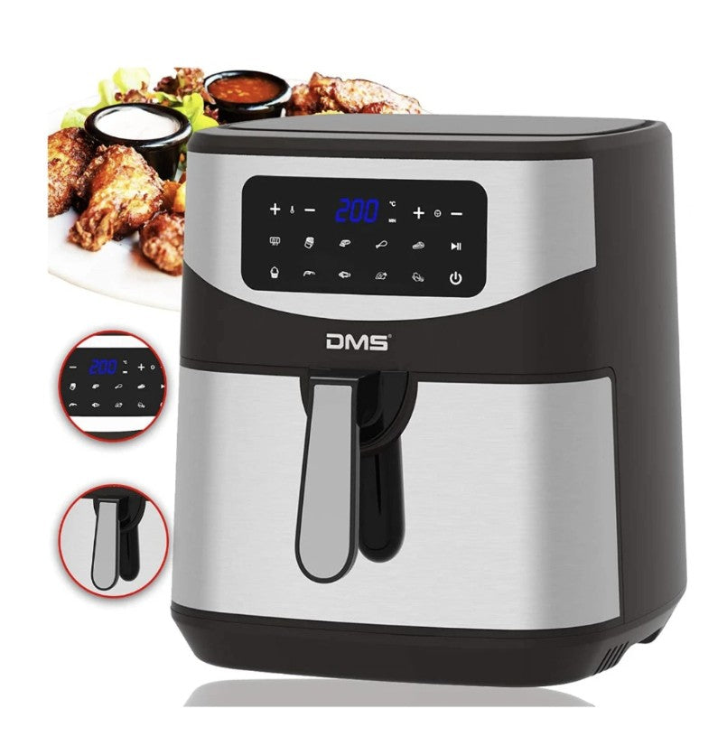 DMS HF-7S Heißluftfritteuse 7L XXL Airfryer Ofen Dörrautomat Drehgrill