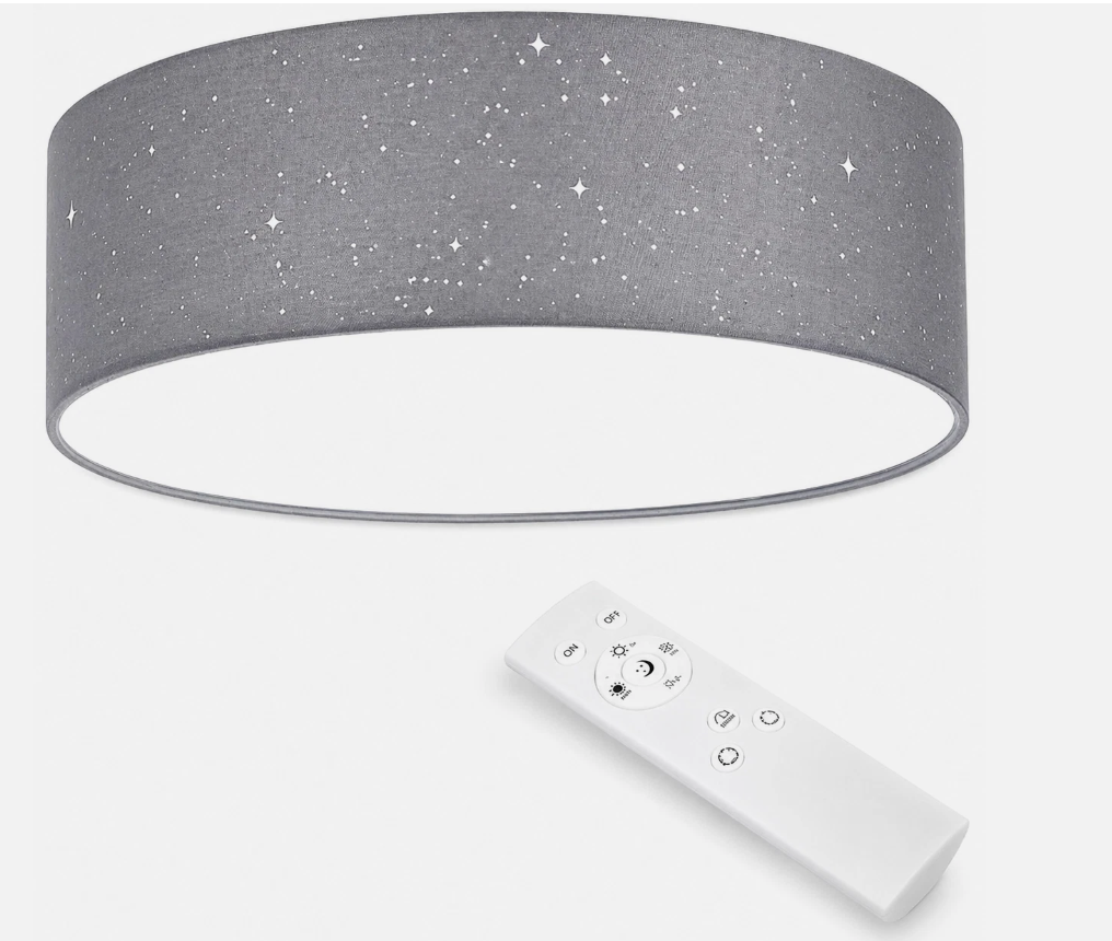 LED Deckenleuchte rund mit Sterneneffekt warmweiß 22W Design Deckenlampe