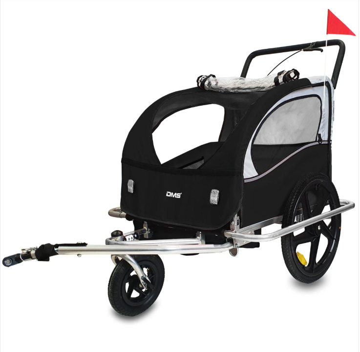 DMS® Fahrradanhänger 2in1 Kinderanhänger Fahrrad Anhänger Jogger Radanhänger