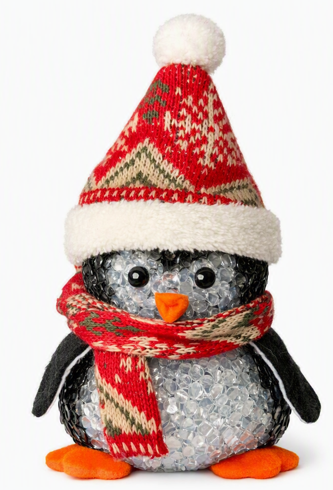 HEITMANN DECO LED Pinguin Weihnachtsdeko beleuchtet Mütze Schal Winterdeko