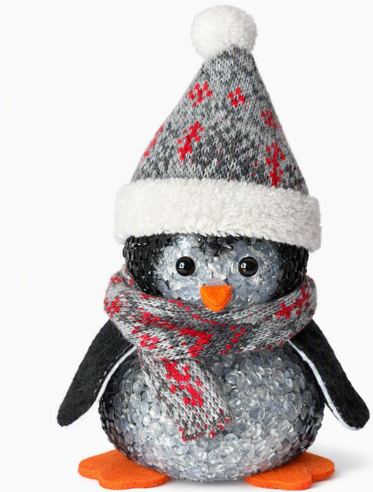 HEITMANN DECO LED Pinguin Weihnachtsdeko beleuchtet Mütze Schal Winterdeko
