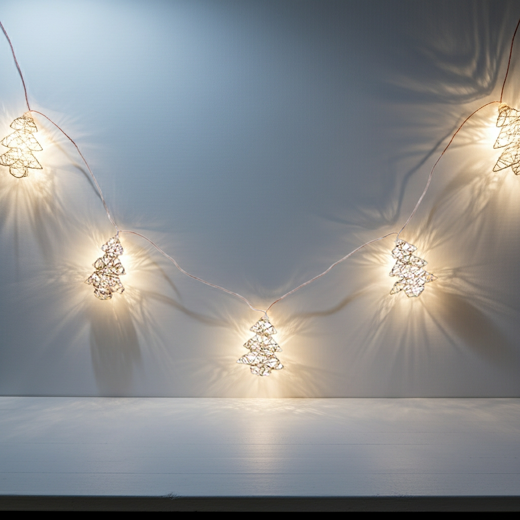 B - Ware LUMIDA Xmas LED‑Lichterkette für draußen – 8 Elemente, 80 LEDs