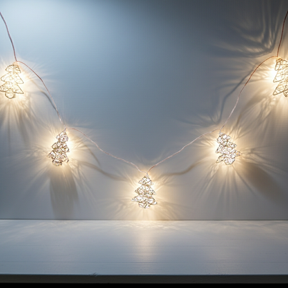 B - Ware LUMIDA Xmas LED‑Lichterkette für draußen – 8 Elemente, 80 LEDs