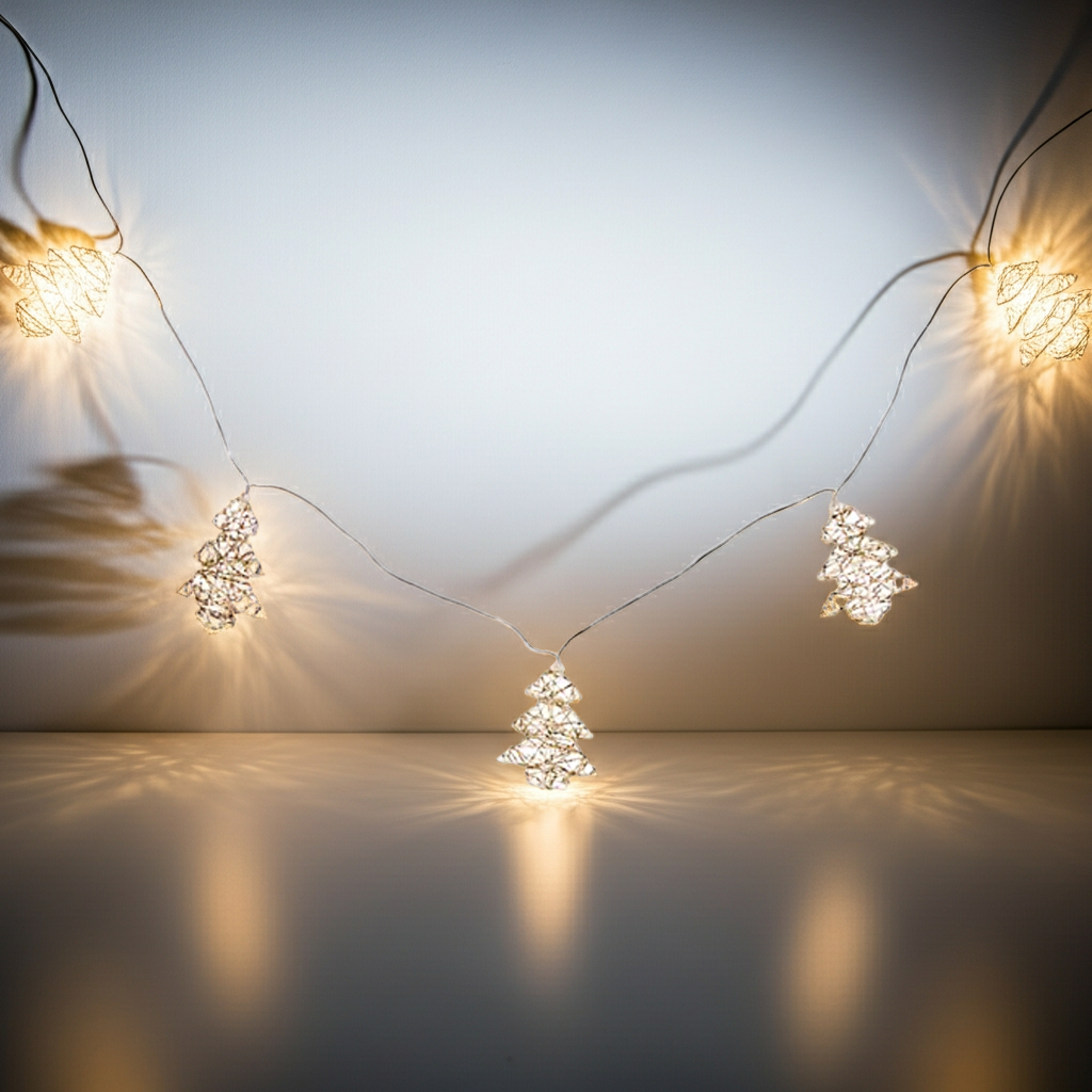 B - Ware LUMIDA Xmas LED‑Lichterkette für draußen – 8 Elemente, 80 LEDs