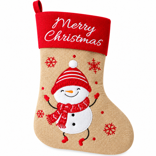HEITMANN DECO Nikolausstiefel Weihnachtsstrumpf Schneemann zum Befüllen Deko
