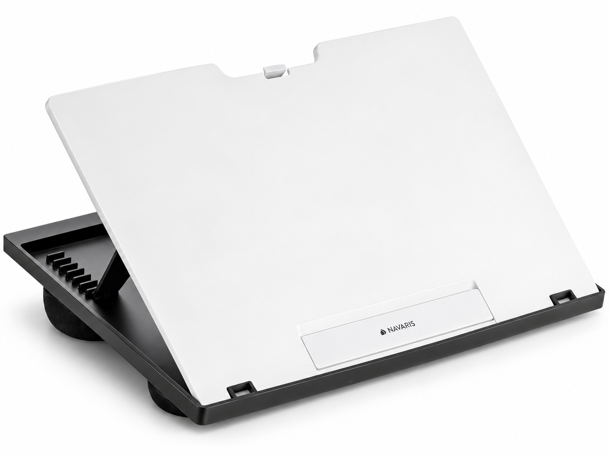 Navaris Laptoptisch Laptopunterlage Bett Couch 8 Stufen Laptopkissen Weiß