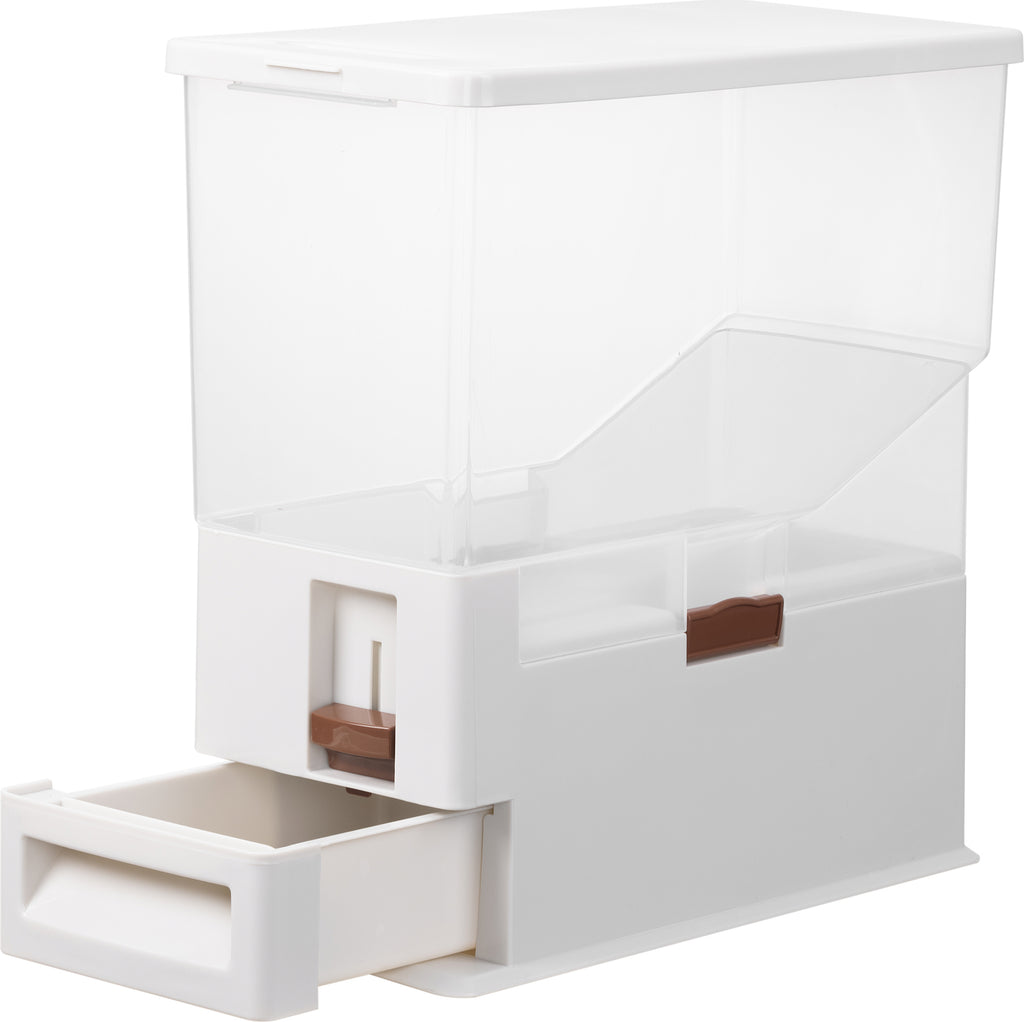 Navaris Futterbehälter für Haustiere - 14L Hundefutter Box - Futtertonne für Hund und Katze - transparente Futterbox mit Dosierkelle -