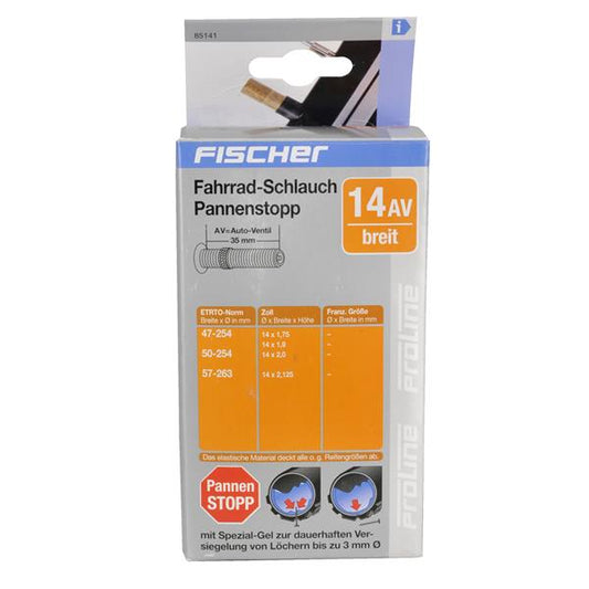 Fahrradschlauch pannensicher 14'' Auto-Ventil, mittel