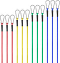 Navaris 12x Spanngurte mit Karabiner Haken - 45-121cm - Spanngummi Gurt Set in 4 Größen - Fahrrad Gepäckträger Kofferraum Spannband Gummispanner