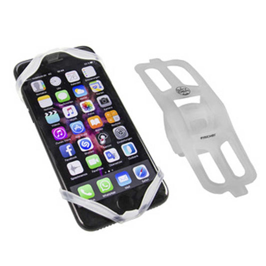 FISCHER Fahrrad-Smartphonehalter Silikon weiß