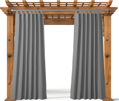 JEMIDI Outdoor Vorhang 210x260 cm Anthrazit wasserdicht Ösen Balkon Terrasse
