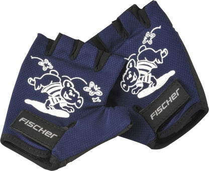 FISCHER Kinder Fahrradhandschuhe Gr. S 3/4 Radhandschuhe Halbfinger gepolstert
