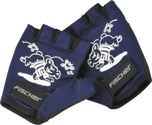 FISCHER Kinder Fahrradhandschuhe Gr. S 3/4 Radhandschuhe Halbfinger gepolstert