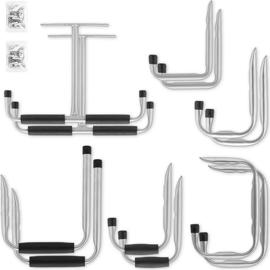 Navaris Garagenhaken 12tlg Wandhaken Deckenhaken Fahrrad Leiter bis 40kg