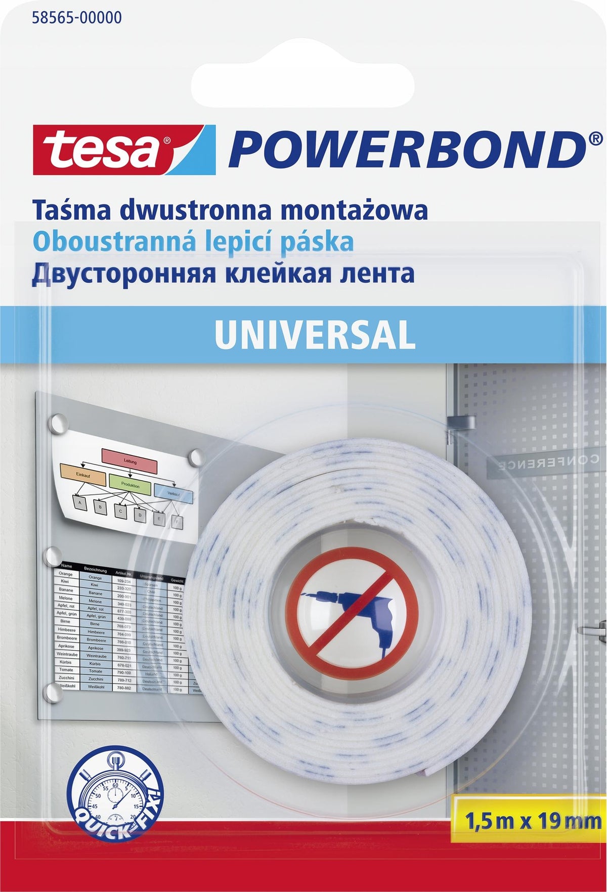tesa Powerbond UNIVERSAL 1,5m