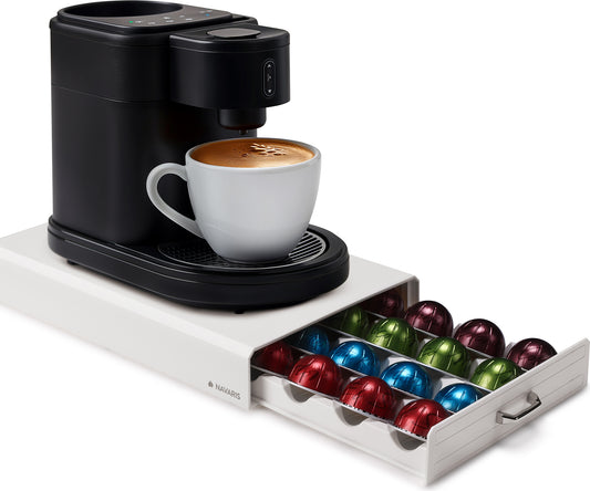 Navaris Kapselhalter Creme Kapselspender für Nespresso Vertuo Kapsel-Aufbewahrung