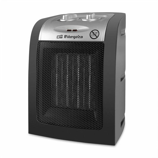 Orbegozo CR 5017, Elektrischer Raumheizlüfter, Keramik, Drinnen, Flur, Schwarz, Silber, Drehregler