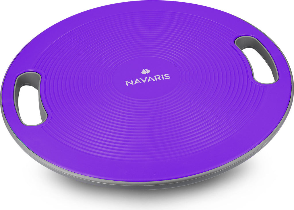 Navaris Balance Board mit Griff - Therapie Kreisel Wackelbrett - Fitness Reha Balance Kraft Training - Sport Board Disc Ø 40cm - Wippbrett