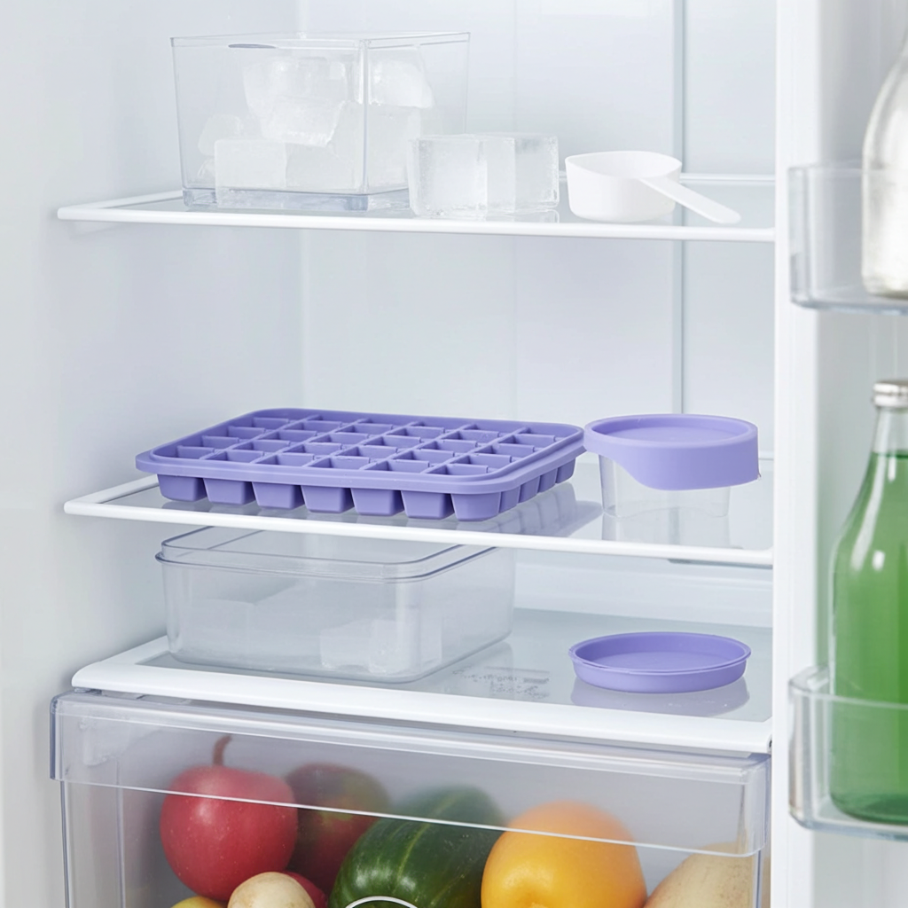 COOK´S ESSENTIALS Eiswürfelform inkl. Löffel & 2 Eiswürfelbehälter