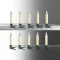ELAMBIA 10 LED-Baumkerzen zum Anstecken weiße & bunte LEDs inkl. FB & Timer